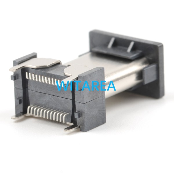 USB C Receptacle 24pin Type C Socket  Vertical Mount SMT Female Connector,Height=12mm