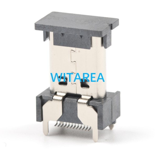 USB C Receptacle 24pin Type C Socket  Vertical Mount SMT Female Connector,Height=12mm